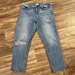 Hudson Jeans Light Wash Straight Leg Distressed 32